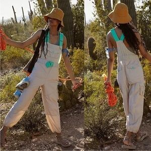 Free People NWOT morning meadows overalls jumpsuit